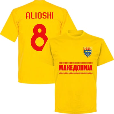 Macedonië Alioshi 8 Team T-Shirt - Geel - XS