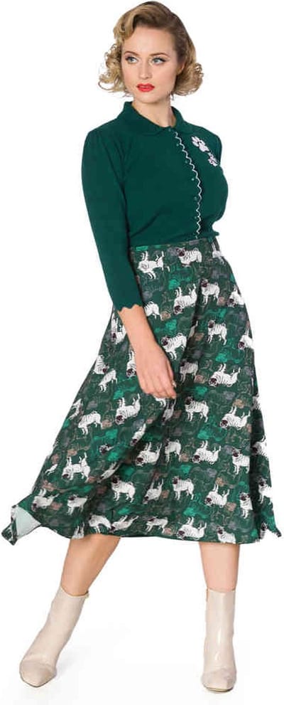 Dancing Days - FOOT PRINT Cardigan - XL - Groen