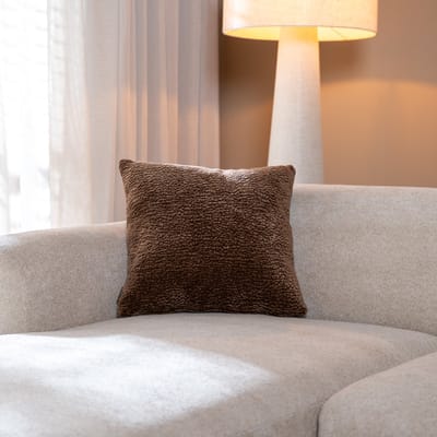 Bronx71® Sierkussen Day chenille chocolate brown 45 x 45