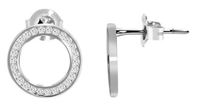 AKZENT Akzent damesoorbel "Florence" van 925 Sterlingzilver, gerhodineerd, duurzaam