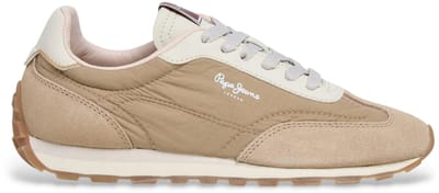 Pepe Jeans Jane Subtiele beige sportschoenen