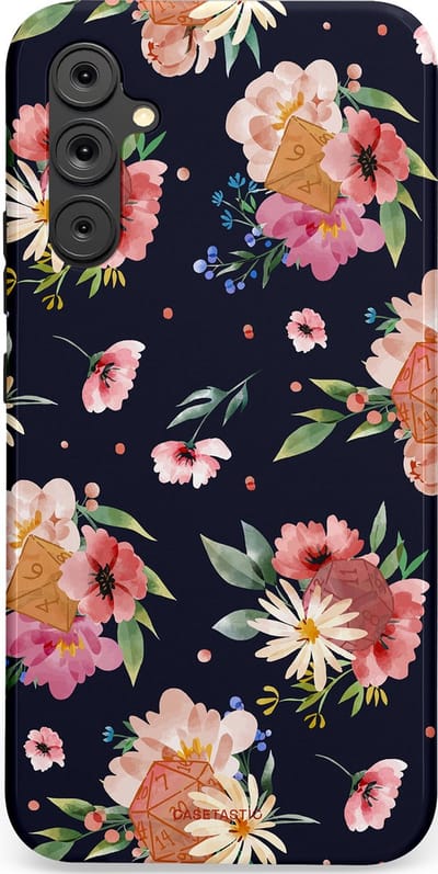 Casetastic Hoesje Geschikt voor Samsung A34 (5G) - Stijlvolle Beschermende Duo-layer Case - Bloemenkracht met D20