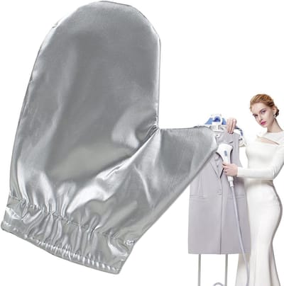Stoomhandschoen - Strijk want - Kleding stomen - Drielaagse isolatie - 23 x 13 cm - Zilver