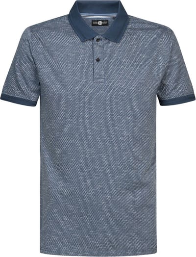Petrol Industries - Heren Klassieke polo - Blauw - Maat S