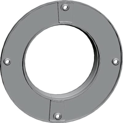 Wolf Rozet DN100 binnenwand, rond tweedelig, wit, van PP, 2651736