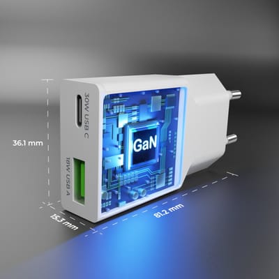 OneOne 30W snellader met 2 poorten + 0,2m sterke USB C kabel. PD PPS lader. GAN oplader adapter past op Motorola Moto G9 Play, G10 Power, G13, G14, G15, G23, G24, G24 Power, G30, G34, G35, G40, G45, G50, G52, G54, G55, G56, G60, G60s