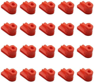 Virtubuy - Bevestigingsclips - Bumperfixaties - Rood kunststof - Grommet clips - 20 stuks - Geschikt voor Opel en Vauxhall