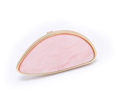 Statement Ring grote steen - ovaal - Roze en Goud kleur - 1 stuks
