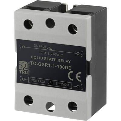 TRU COMPONENTS Halfgeleiderrelais TC-GSR-1-100DD 100 A Schakelspanning (max.): 220 V/DC DC-circuit 1 stuk(s)