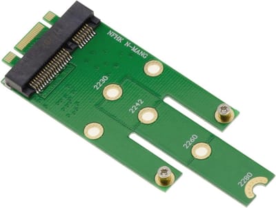mSATA naar M.2 Adapter voor SSDs - MiniPCIe naar M2 SATA B Key