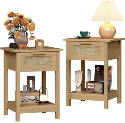 DailySupplies® Nachtkastje set van 2 - Nachtkastjes Industrieel - Kastje met Lades