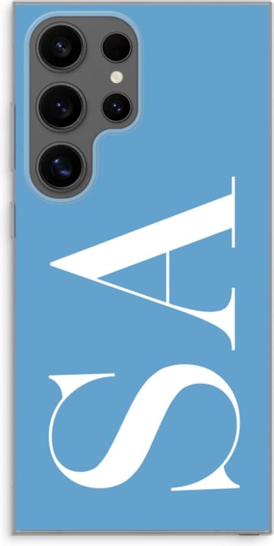 Gepersonaliseerd - Case Company® - Hoesje geschikt voor Samsung Galaxy S24 Ultra hoesje - Monogram N°2 - Soft Cover Telefoonhoesje - Bescherming aan alle Kanten en Schermrand