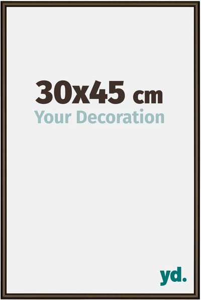 Your Decoration - Fotolijst 30x45 cm - Aluminium - Walnoot Structuur - New York