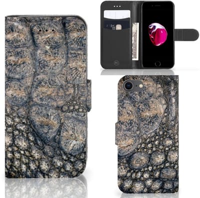iPhone 7 | 8 | SE (2020) | SE (2022) Telefoonhoesje met Pasjes Krokodillenprint