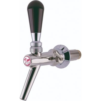 Tapkraan, Bierkraan, Compensatorkraan - gemaakt van chroom-nikkel-staal, model - V10, gepolijst, draadlengte: 55 mm