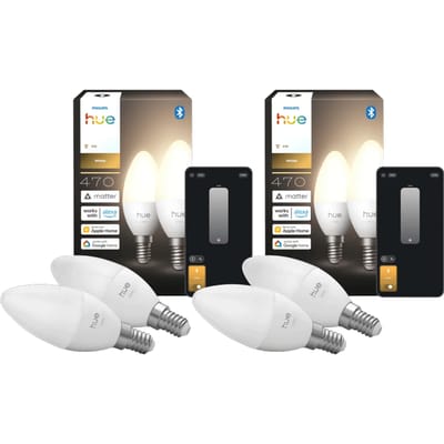 Philips Hue Kaarslamp White E14 4-Pack