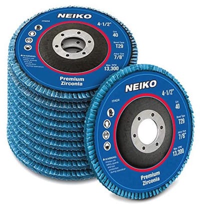Zirkonia Klepschijven 4-1/2 inch - Set van 10, 40 Grit, T29 Ontwerp voor Hout en Metaal