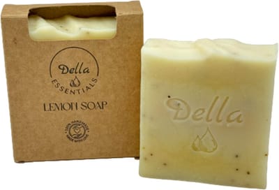 Della Essentials Citroen Zeep - Frisse Handgemaakte Natuurlijke Zeep - Biologisch & Vegan - 100 gram