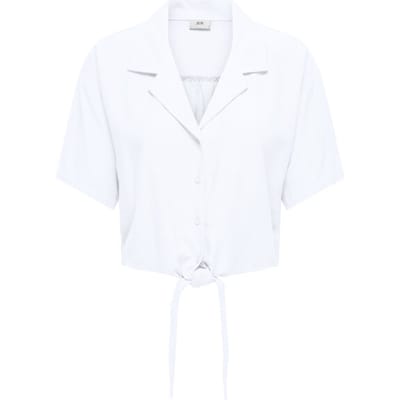 JDY - JDYCAYA LINEN S/S KNOT SHIRT WVN DIA - Dames - Blouses