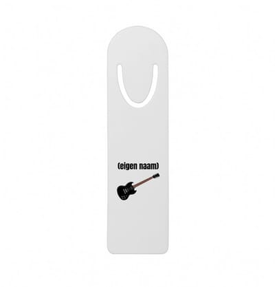 Hacebo® - zwarte elektrische gitaar met eigen naam metalen boekenlegger - Gitaar - muziek liefhebbers - gitaristen - gitaar liefhebbers - verjaardag - cadeau - kado Bladwijzer boekenleggers - 12.7 cm x 3.2cm