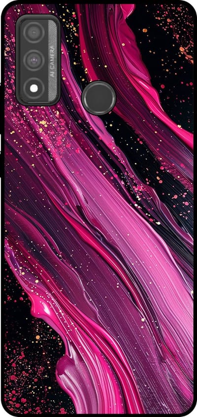 Smartphonica Telefoonhoesje Geschikt voor Huawei P Smart (2020) met marmer opdruk - TPU backcover case marble design - Paars Roze geschikt voor Huawei P Smart (2020)