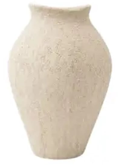 Terracota Natura – vaas – Natura – natuurlijke structuur – crème – 24 cm