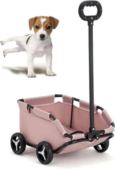 Huisdier Wandelwagen - Reisbuggy Honden - Comfortabel Reizen - Opvouwbaar Ontwerp - 51x35x23CM - Meerdere Kleuren