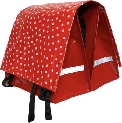 Du Baj large LUXE - Dubbele Fietstas - 45 l - Polka Red