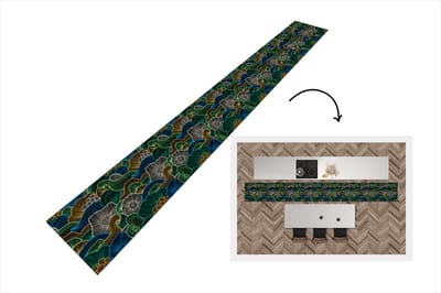Keukenloper - Keukenmat - Patroon - Bloemen - Glow - 400x50 cm - Keuken vloerkleed