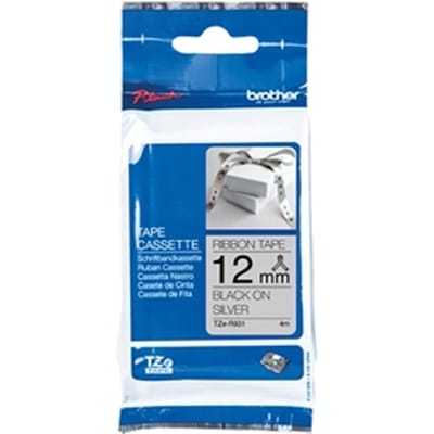Brother TZe-R931 tape zwart op zilver 12 mm (origineel)