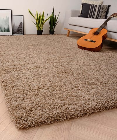 Hoogpolig vloerkleed - Shaggy Grand beige 120x170