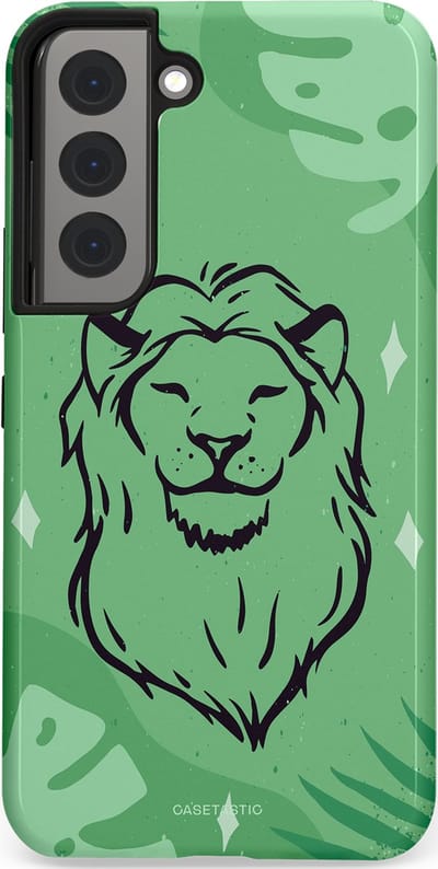 Casetastic hoesje geschikt voor Samsung Galaxy S22 - Dubbellaagse bescherming - Trots in de jungle - Fashion Case - Mintgroen