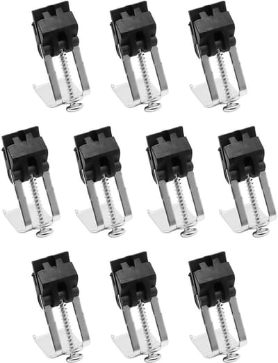 Allecto - Onderbouw spoelbak clips - Montagebeugels voor aanrecht - Zwart - Bevestiging voor keuken en badkamer - Eenvoudig in gebruik