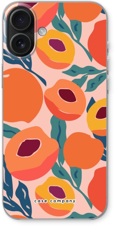 Case Company® - Hoesje geschikt voor iPhone 16 Plus hoesje - Perzik - Soft Cover Telefoonhoesje - Bescherming aan alle Kanten en Schermrand