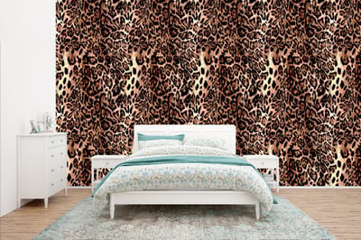 Behang - Fotobehang Dierenprint - Luipaard - Design - Luxe - Breedte 400 cm x hoogte 240 cm