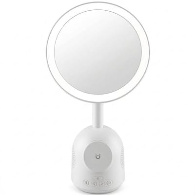 MaCooLy® Make Up Spiegel met LED Verlichting – LED Make-up Spiegel met Licht – Bluetooth Speaker & Qi Draadloos Opladen – Inclusief USB-C Oplaadkabel - Moederdag - Cadeau