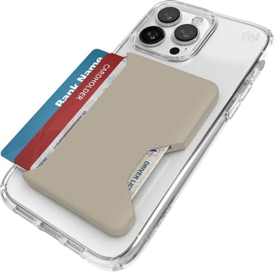 Speck ClickLock Wallet For MagSafe - Magnetic MagSafe Wallet - Pale Oak