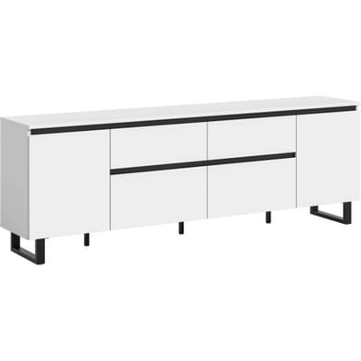 Tomasa Lowboard wit melamine Zwart - 36x188x65cm