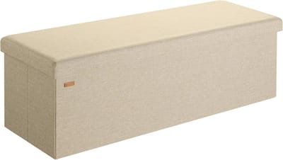 Moderne 2-in-1 Zitbank met Opbergruimte en Klapfunctie - Wit