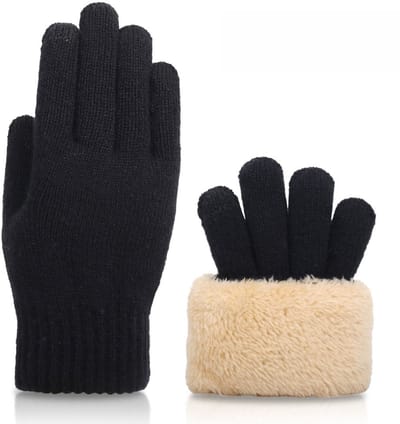 Handschoenen - Handschoenen winter - Verwarmde handschoenen - Thermische handschoenen - Wollen handschoenen heren - Winterhandschoenen voor dames - Warme kasjmier dikke gebreide handschoenen - Touchscreen - Buitensportcadeaus voor mannen en vrouwen