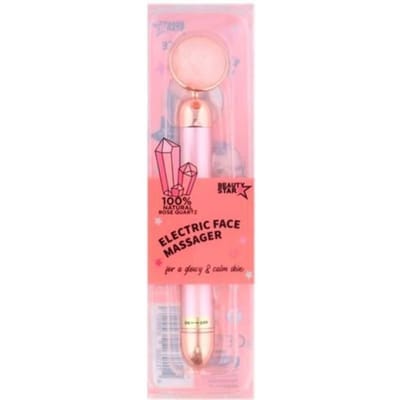 Appareil de massage facial électrique - BEAUTY STAR - Quartz rose - Peau calme - Peau éclatante - Pour femmes rose