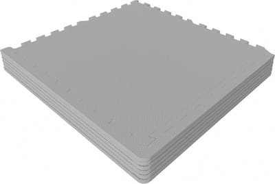 Gorilla Sports Vloermatten - Beschermingsmatten - 6 matten + 12 eindstukken - Puzzel mat - Grijs
