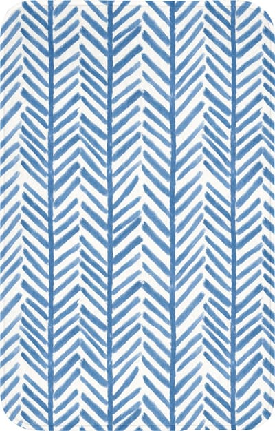 WC mat 50x80 cm - Antislip - Patroon - Streep - Blauw - Toiletmat - Vloermat - Douchemat - Toilet tapijt - Toiletmatten