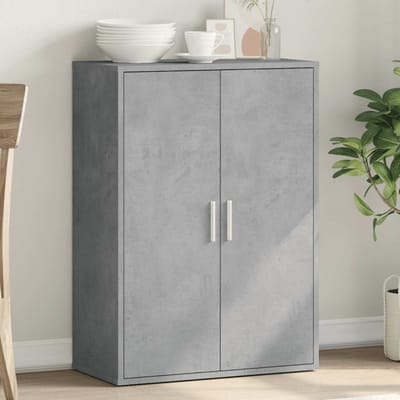 vidaXL - Dressoir - 60x31x84 - cm - bewerkt - hout - betongrijs