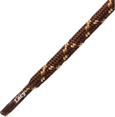 Schoenveters - Outdoorveters - Bergschoenveters - Hikies - Rond - Donkerbruin-lichtbruin - Waterafstotend - Lengte 120cm lang 4mm breed