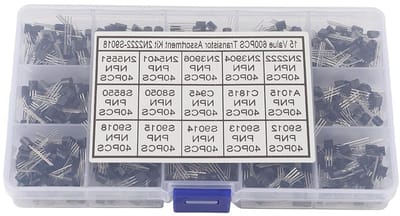 Transistor Set - Halfgeleider Componenten - Elektronische Schakelingen - 15 Verschillende Types - 600 Stuks - Niet Van Toepassing