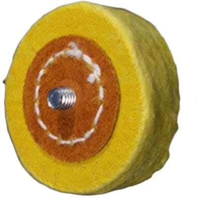 Poetsdoek Wiel - Polijstschijf - Metaal Glanzen - Voor Boormachine - 50 mm Diameter - Geel
