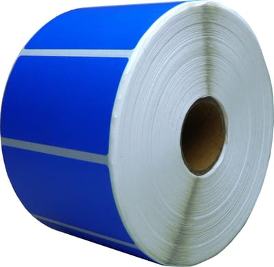 DULA Compatible Zebra Labels 57x32mm - 1500 etiketten per rol - kern 25mm - Blauw - Permanent - 1 rol