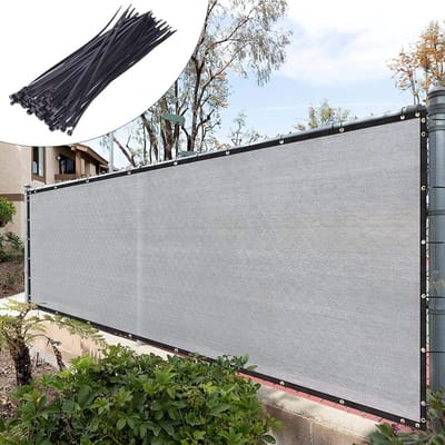 Privacy Scherm - Hekwerk Net - Meer Privacy Creëren - 90% Zonblokkering - 8x50 Voet - Grijs