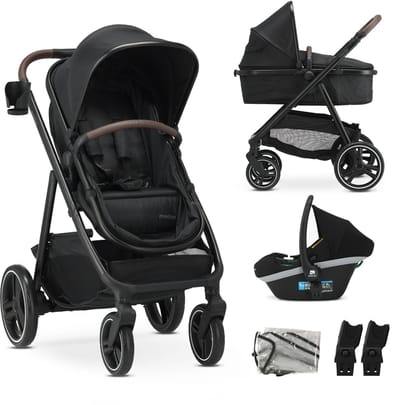 Mooiys Luca Kinderwagen 3in1 - Multi functionele Kinderwagen - inclusief autostoel - Zwart